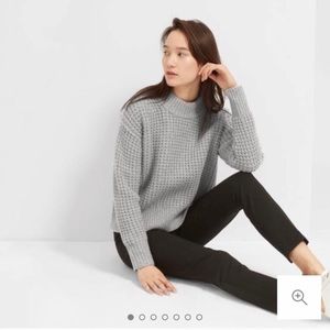 Everlane wool cashmere waffle knit sweater